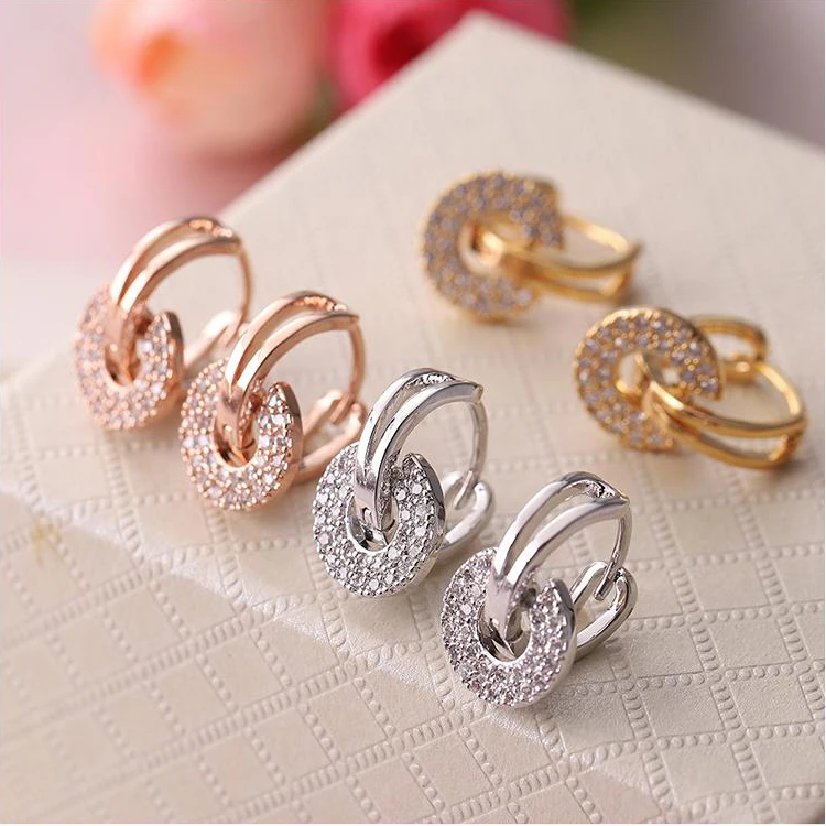 Classic Design Gold color Charm Austrian Crystal Hoop Earrings Shiny Rhinestone Delicate Earring Wedding Jewelry Hot Sale
Classic Design Gold color Charm Austrian Crystal Hoop Earrings Shiny Rhinestone Delicate Earring Wedding Jewelry Hot Sale