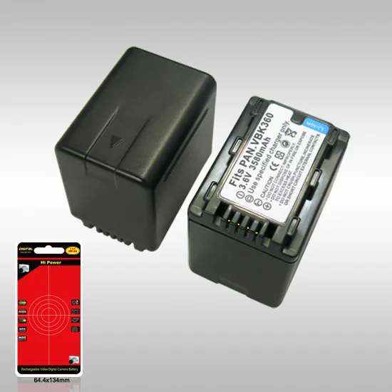 Camera Battery Replace For PANASONIC VBK360 Fit For HDC-TM90, SD90, HS80, TM80, SD80 3.7V 3580mAh
Camera Battery Replace For PANASONIC VBK360 Fit For HDC-TM90, SD90, HS80, TM80, SD80 3.7V 3580mAh