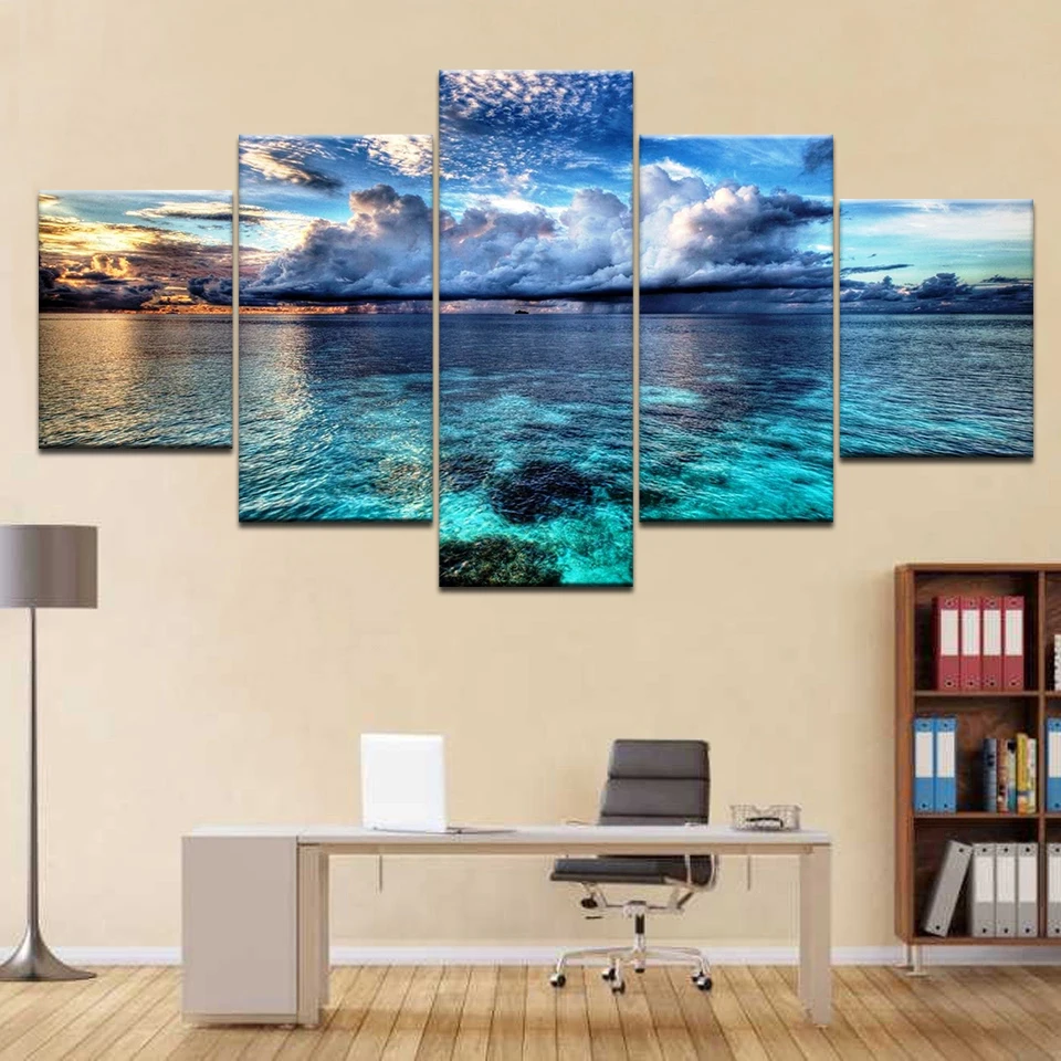 5 Panel/piece HD Print Vast sea clouds seascape modern wall posters Canvas Art Painting For home living room decoration
5 Panel/piece HD Print Vast sea clouds seascape modern wall posters Canvas Art Painting For home living room decoration
