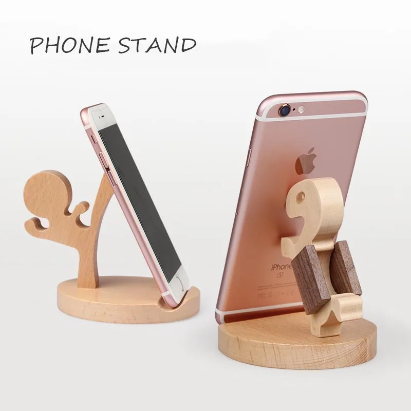 Бук деревянный держатель для мобильного телефона iPhone 7 6S 6 Plus Samsung Galaxy S7 S6 Note5 Xiaomi 5