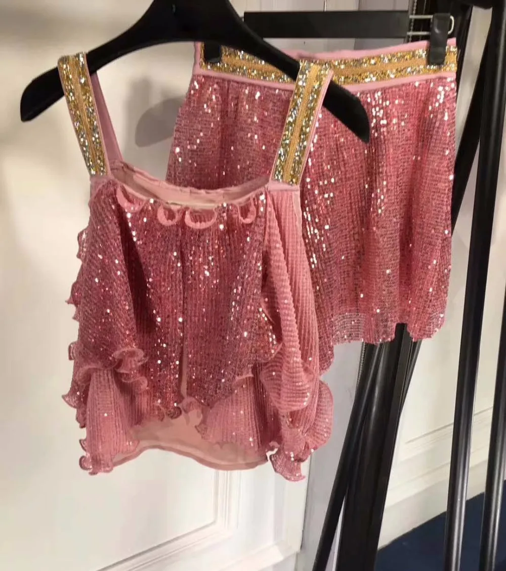2018 women 2 piece set sequin sarafans crop top and shorts set casual conjuntos mujer dos piezas cute summer top shorts set
2018 women 2 piece set sequin sarafans crop top and shorts set casual conjuntos mujer dos piezas cute summer top shorts set