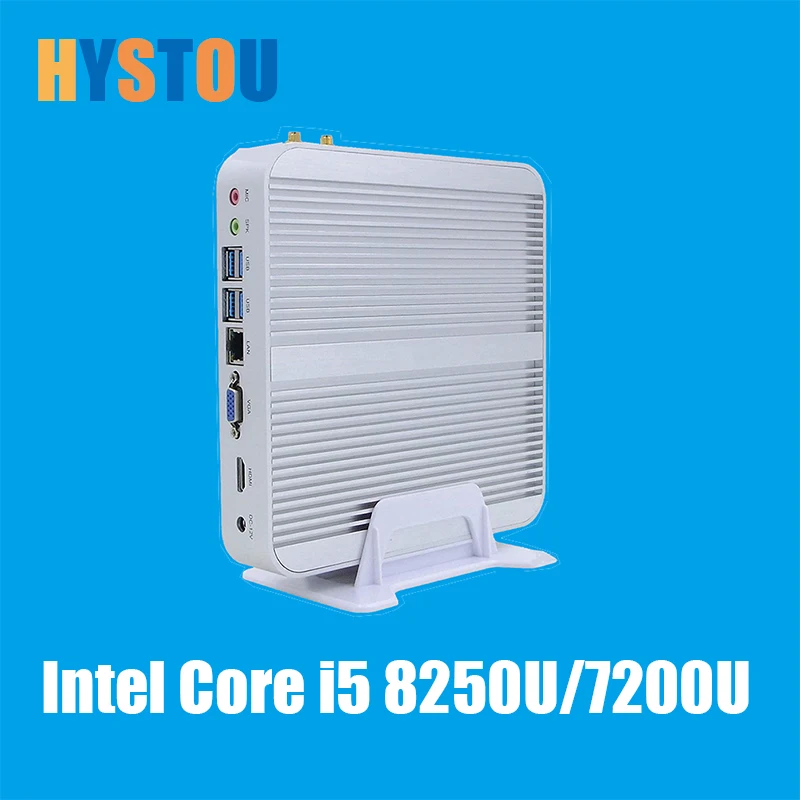 Мини пк HYSTOU i3 7100U без вентилятора Windows 10 Linux Core i5 8250U|Мини ПК| |