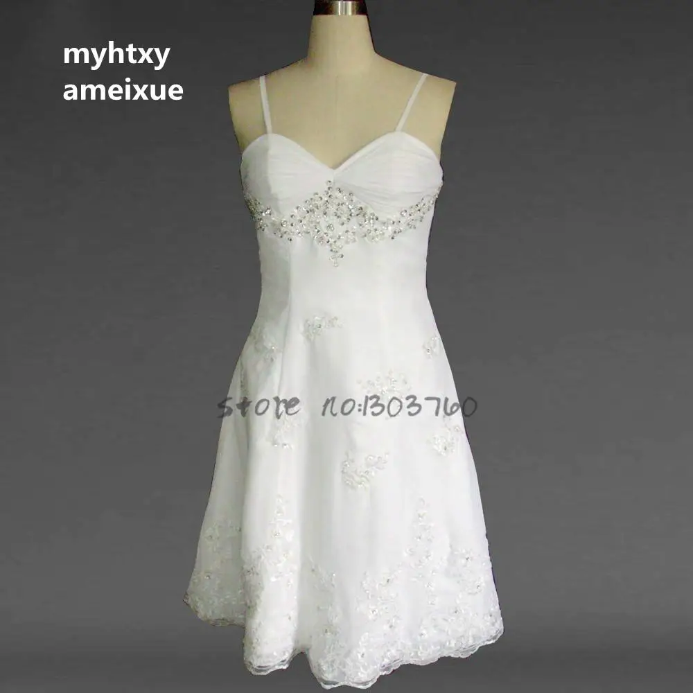Chiffon With Beading Sweetheart Knee-length Zipper A-line Spaghetti Straps Cheap Wedding Dresses Made In China Dress Bride 2021
Chiffon With Beading Sweetheart Knee-length Zipper A-line Spaghetti Straps Cheap Wedding Dresses Made In China Dress Bride 2021
