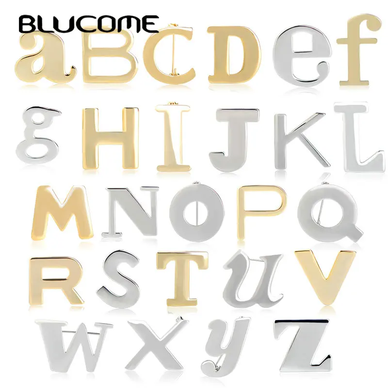 Blucome Fashion 26 Alphabets Brooches Copper Jewelry Name Letter Brooch For Women Kids Birthday Gifts Suit Coat Accessories Pins
Blucome Fashion 26 Alphabets Brooches Copper Jewelry Name Letter Brooch For Women Kids Birthday Gifts Suit Coat Accessories Pins