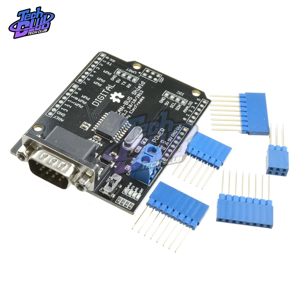 MCP2515 плата шины Can, SPI интерфейс, 9-контактный стандартный разъем Sub-D, модуль расширения постоянного тока 5-12 В для Arduino Seeeduino
MCP2515 плата шины Can, SPI интерфейс, 9-контактный стандартный разъем Sub-D, модуль расширения постоянного тока 5-12 В для Arduino Seeeduino