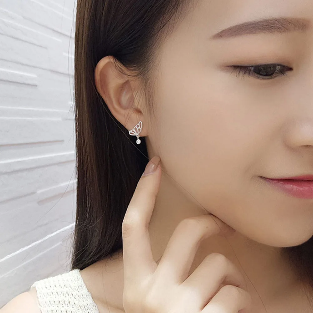 Authentic 925 Sterling Silver Earring Flying Butterfly Stud Earring For Women Wedding Party Jewelry Gift
Authentic 925 Sterling Silver Earring Flying Butterfly Stud Earring For Women Wedding Party Jewelry Gift