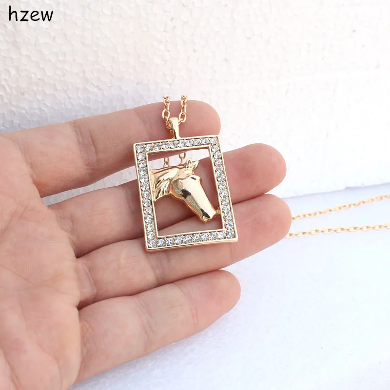 hzew fashion Crystal horse rectangle brand necklace women fashion jewelry gift pendant necklaces
hzew fashion Crystal horse rectangle brand necklace women fashion jewelry gift pendant necklaces