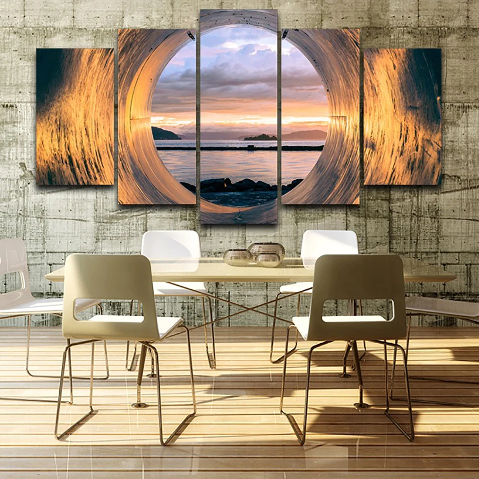 Wall Art Painting Modular Poster Modern Home Decor 5 Panel Tube Sunset Ocean View Frame Living Room Canvas HD Print Pictures
Wall Art Painting Modular Poster Modern Home Decor 5 Panel Tube Sunset Ocean View Frame Living Room Canvas HD Print Pictures