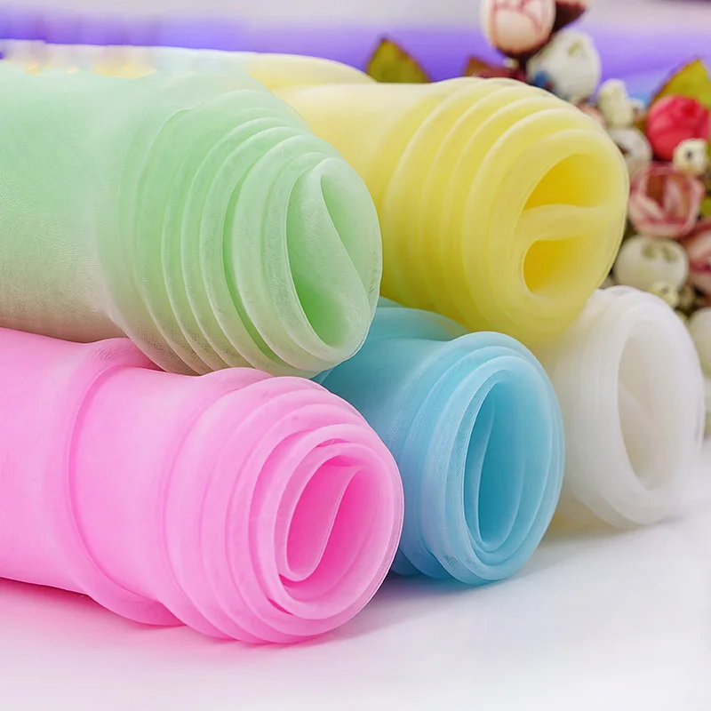 20m Sheer Organza Fabric Gauze Wedding Dress DIY Handmade Materials Skirt Photography Stage Wedding Scene Layout Decor Colorful
20m Sheer Organza Fabric Gauze Wedding Dress DIY Handmade Materials Skirt Photography Stage Wedding Scene Layout Decor Colorful
