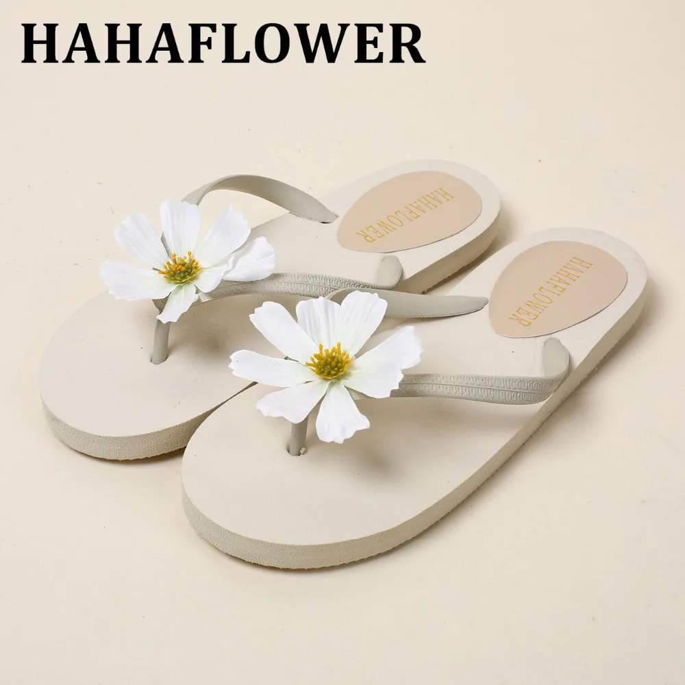 HAHAFLOWER Women's Sandals Sweet Big Flower Decoration Flat Leisure Slippers Solid Color Shoes Woman Flip Flops Ladies shoes
HAHAFLOWER Women's Sandals Sweet Big Flower Decoration Flat Leisure Slippers Solid Color Shoes Woman Flip Flops Ladies shoes