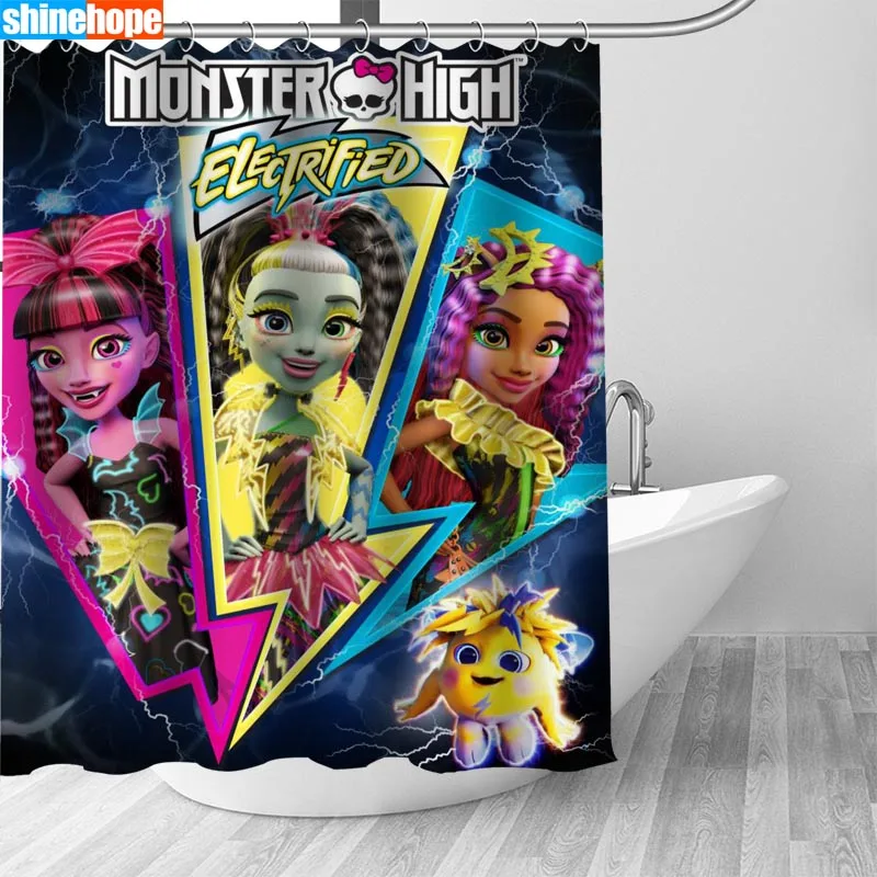 150x180CM Nordic Pictures Polyester Waterproof Monster High Flowers Shower Curtains High Quality Bath Curtain In The Bathroom
150x180CM Nordic Pictures Polyester Waterproof Monster High Flowers Shower Curtains High Quality Bath Curtain In The Bathroom