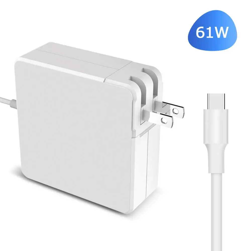 Сменное зарядное устройство для MacBook Pro 61 Вт USB C адаптера переменного тока 12