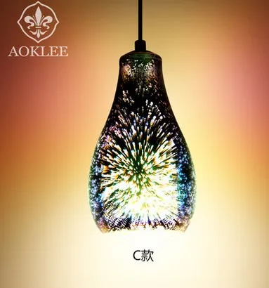3D Fireworks Effect LED Pendant light Bulb Vintage Art Decoration lamp 110V-220V E27 Glass Shade | Лампы и освещение
