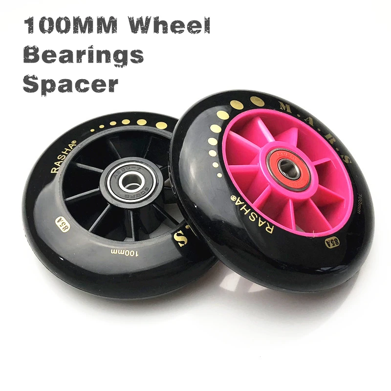 RASHA 100 мм встроенные скейт колеса скоростные для роликовых коньков с подшипниками