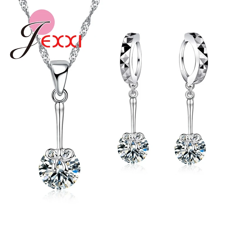 Girls Cubic Zircon Jewellery Accessories 925 Sterling Silver Bow Dangle Earrings Necklace Fashion Pendant Jewelry Sets
Girls Cubic Zircon Jewellery Accessories 925 Sterling Silver Bow Dangle Earrings Necklace Fashion Pendant Jewelry Sets