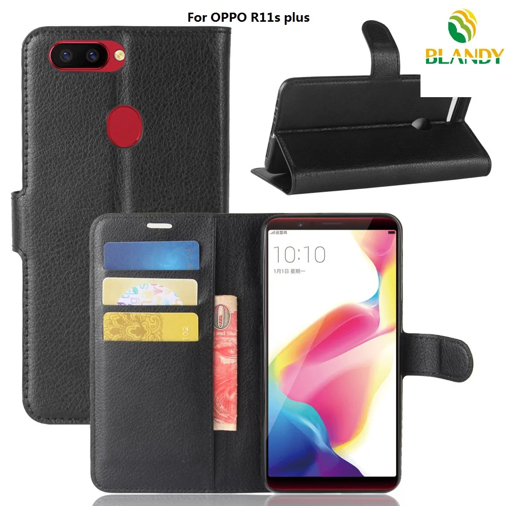 

100pcs/lot For OPPO R17 pro Find X Lychee Wallet Leather Case Stand Card Holder For OPPO Reno R15 F7 A83 A1 R11s plus