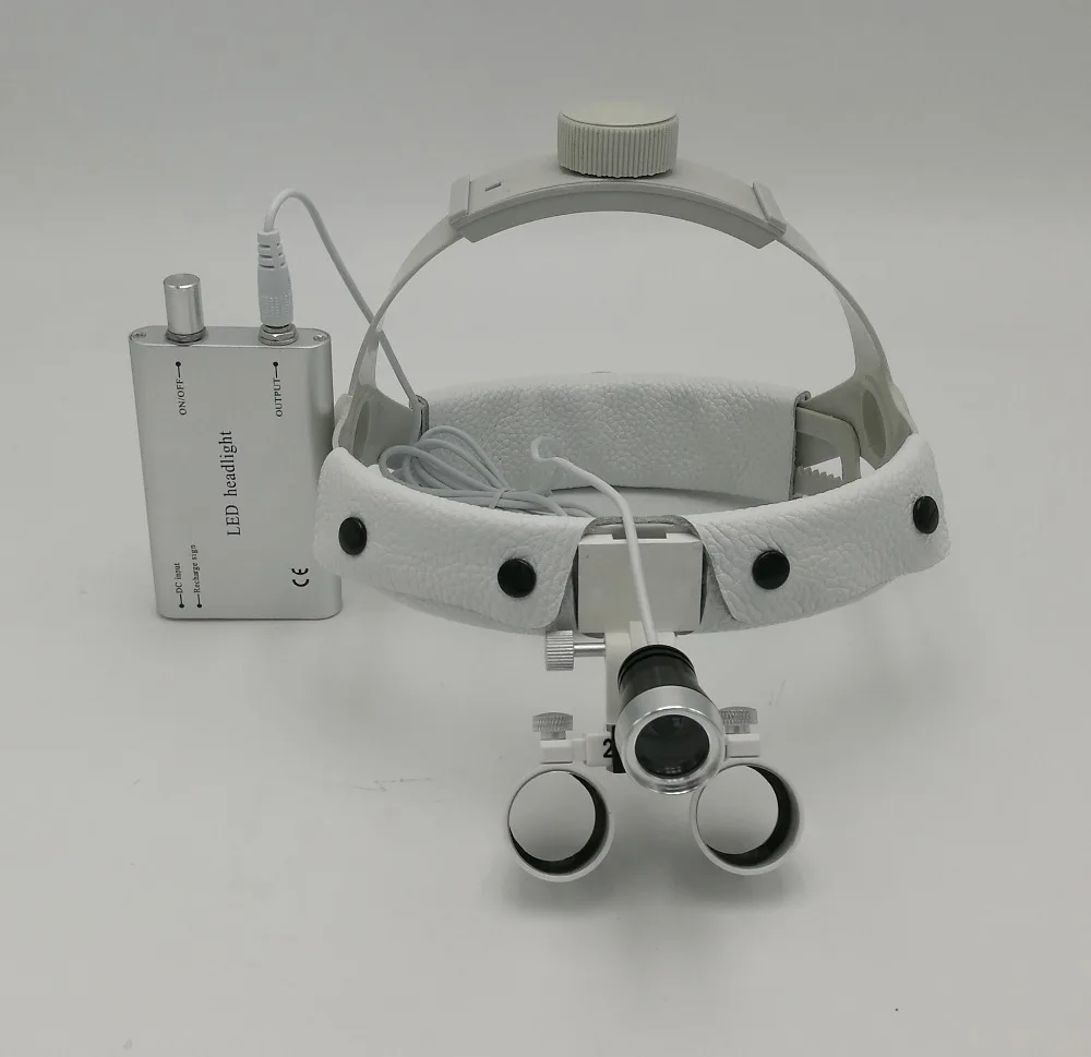 NEW Good Quality 2.5X times enlarge easy wearing surgery operation surgical Magnifier Dental Loupe with LED light
NEW Good Quality 2.5X times enlarge easy wearing surgery operation surgical Magnifier Dental Loupe with LED light
