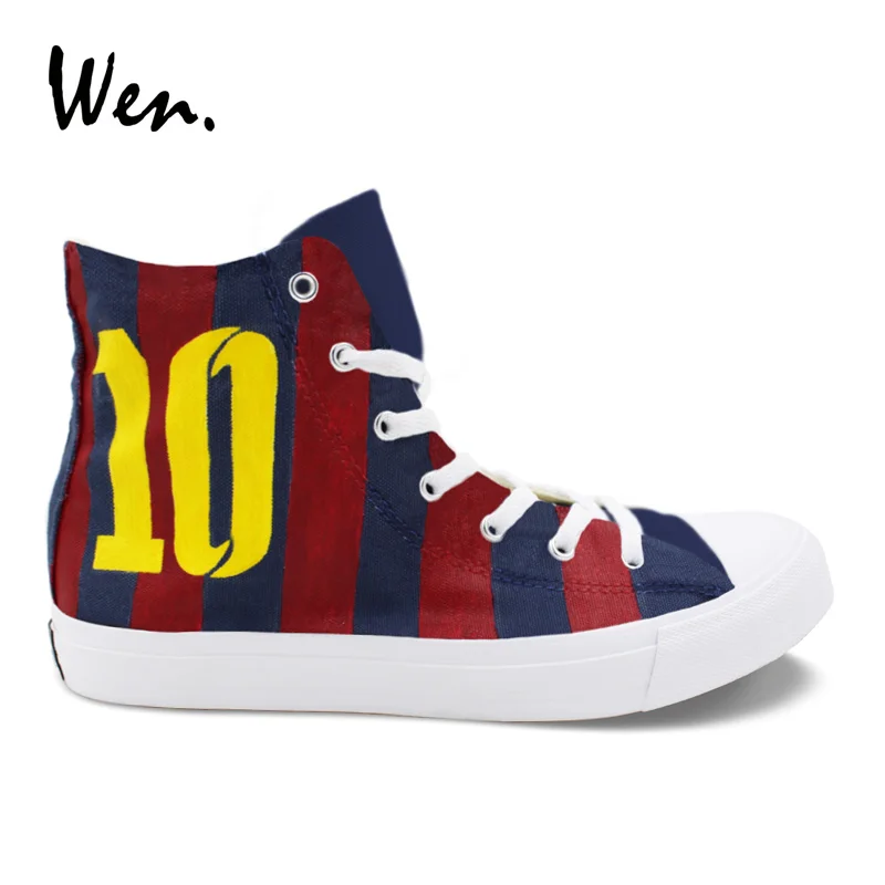 Wen Soccer Jersey Football Number 10 Custom Shoes Hand Painted Design Canvas Plimsolls High Top Men Women's Sneakers Zapatos
Wen Soccer Jersey Football Number 10 Custom Shoes Hand Painted Design Canvas Plimsolls High Top Men Women's Sneakers Zapatos
