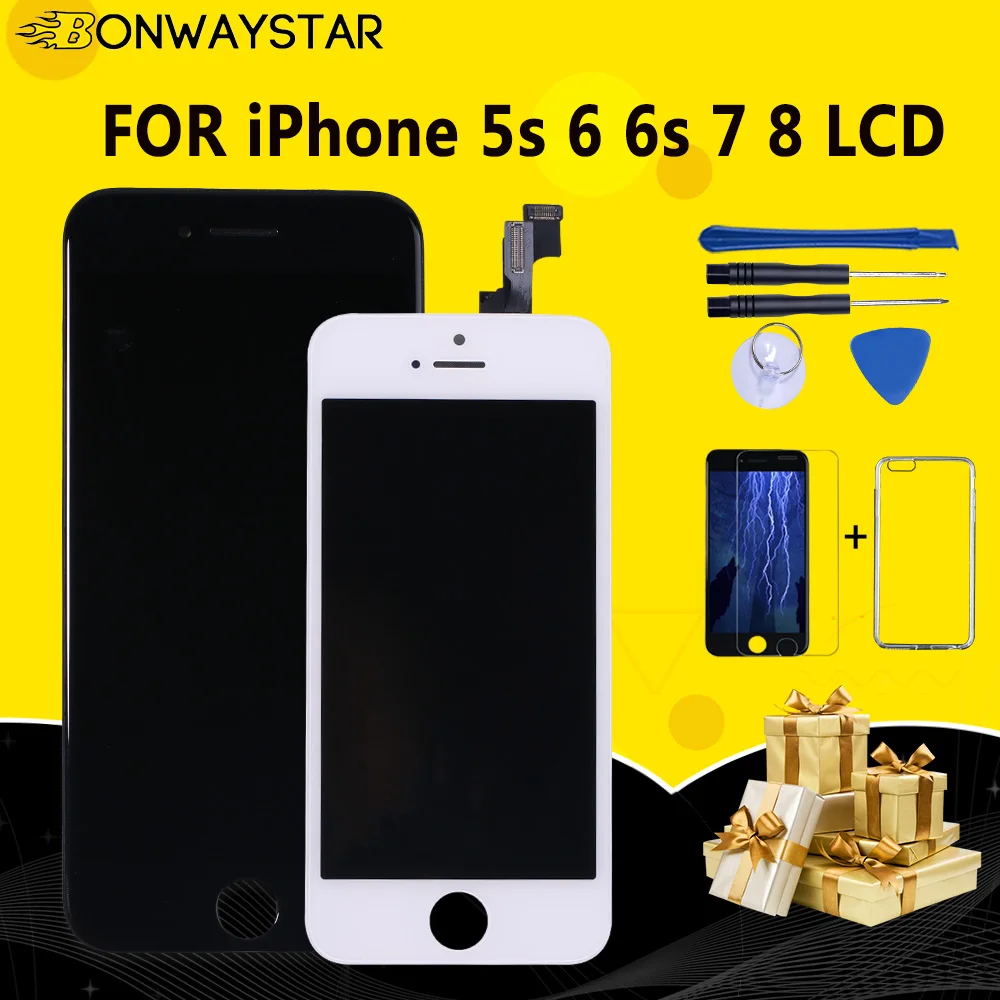 Новый ЖК экран для iPhone 6 S 7 8 дисплей сенсорный в сборе дигитайзер AAAA замена