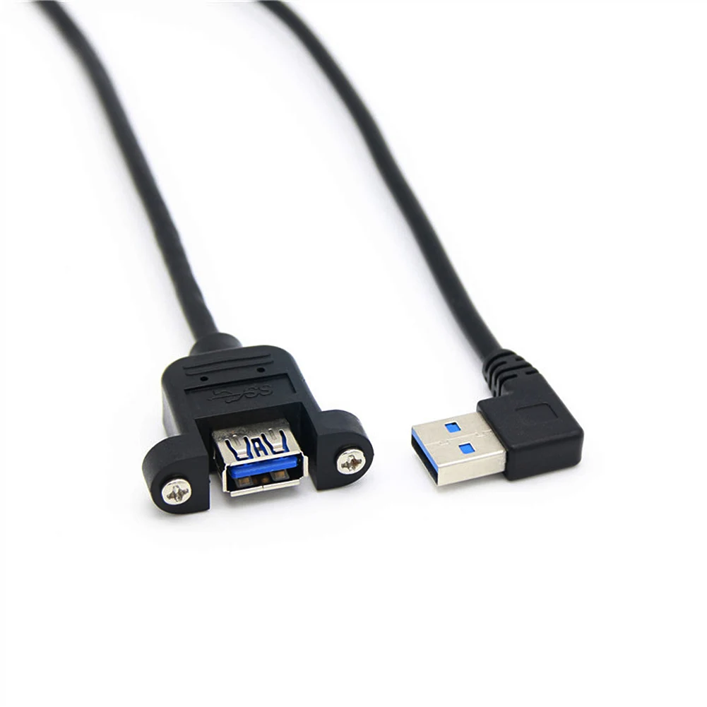 Фото Кабель USB 3 0 A гнездовой монтажный к Male 90 градусов удлинитель с левым углом для