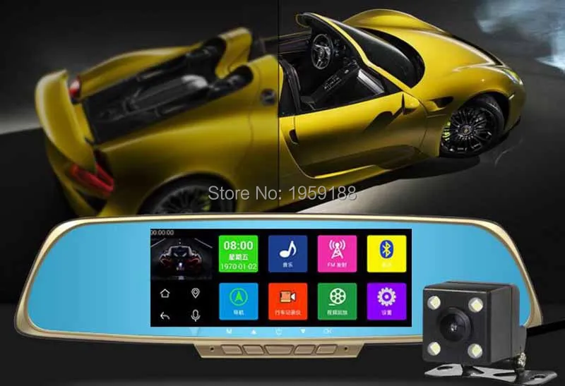 7 0 "ips сенсорный Android 4 Встроенная память 16 ГБ FHD1080P тире Камера парковка