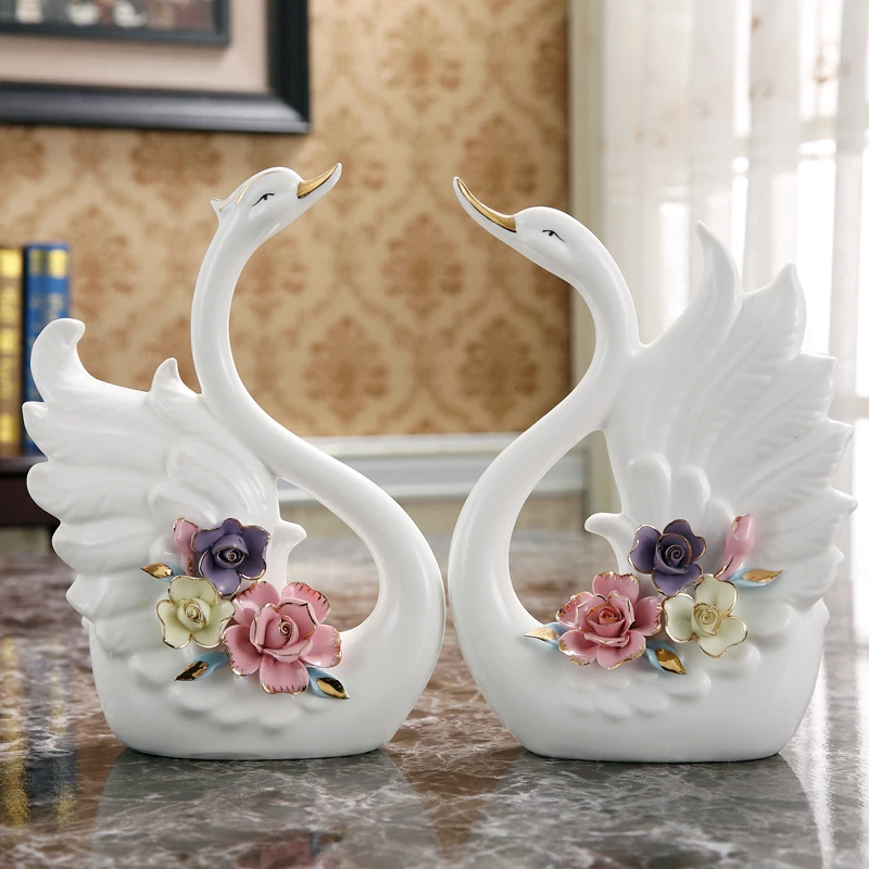Flowers white ceramic Swan lovers home decor crafts room decoration objects wedding gift porcelain figurines wedding decoration
Flowers white ceramic Swan lovers home decor crafts room decoration objects wedding gift porcelain figurines wedding decoration