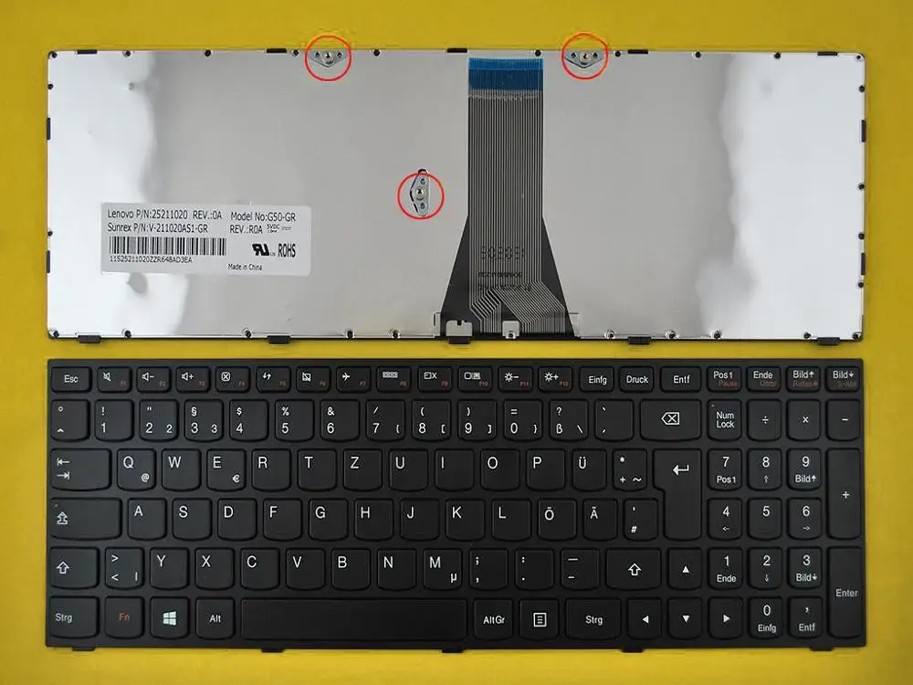 New GR German Deutsch Keyboard For Lenovo B50-30 B50-30 Touch B50-45 B50-70 B50-80 Laptop Black Frame Black WIN8
New GR German Deutsch Keyboard For Lenovo B50-30 B50-30 Touch B50-45 B50-70 B50-80 Laptop Black Frame Black WIN8