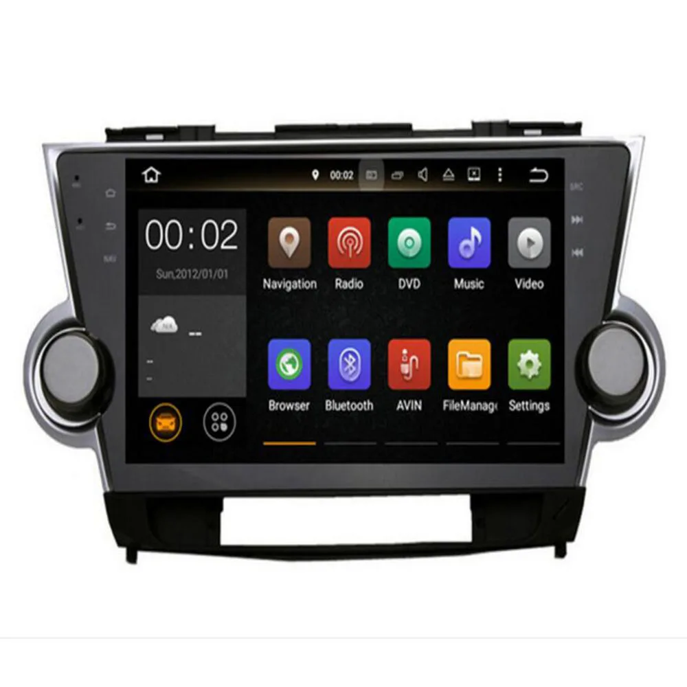 Автомобильный DVD плеер 10 2 дюйма din Android Восьмиядерный процессор px5 для TOYOTA HIGHLANDER 2008