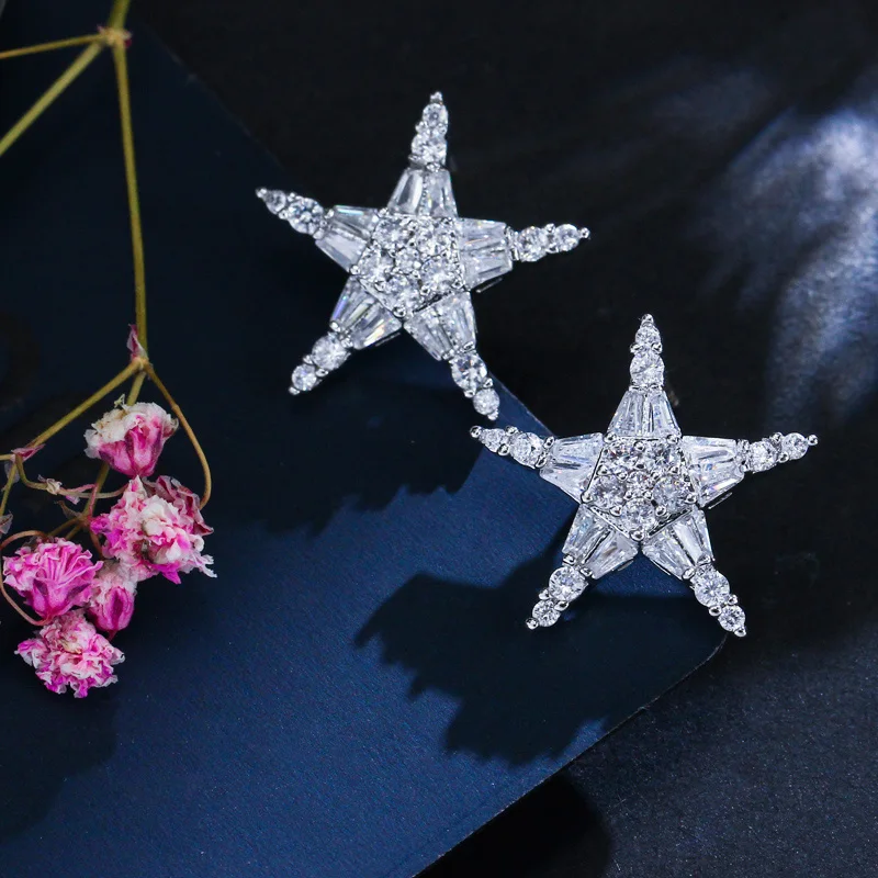 ThreeGraces Classical Ladies Fashion Jewelry Cubic Zirconia Big Star Stud Earrings for Women Chic Summer Party Accessories ER104
ThreeGraces Classical Ladies Fashion Jewelry Cubic Zirconia Big Star Stud Earrings for Women Chic Summer Party Accessories ER104