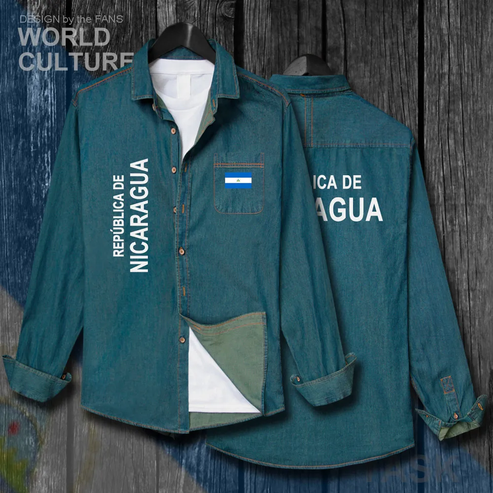 Nicaragua NIC Nicaraguans NI Men fashion clothes Spring Autumn Cotton Flags Turn-down Collar Jeans Shirt Long Sleeve Cowboy Coat
Nicaragua NIC Nicaraguans NI Men fashion clothes Spring Autumn Cotton Flags Turn-down Collar Jeans Shirt Long Sleeve Cowboy Coat