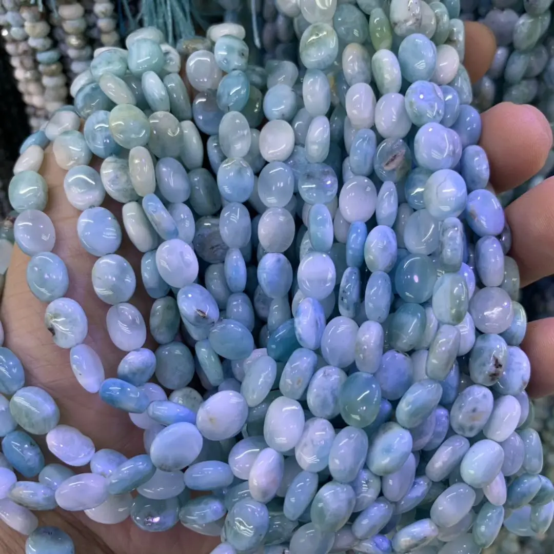 oval larimar/Copper Pectolite stone beads natural gemstone beads DIY loose beads for jewelry making strand 15" wholesale
oval larimar/Copper Pectolite stone beads natural gemstone beads DIY loose beads for jewelry making strand 15" wholesale