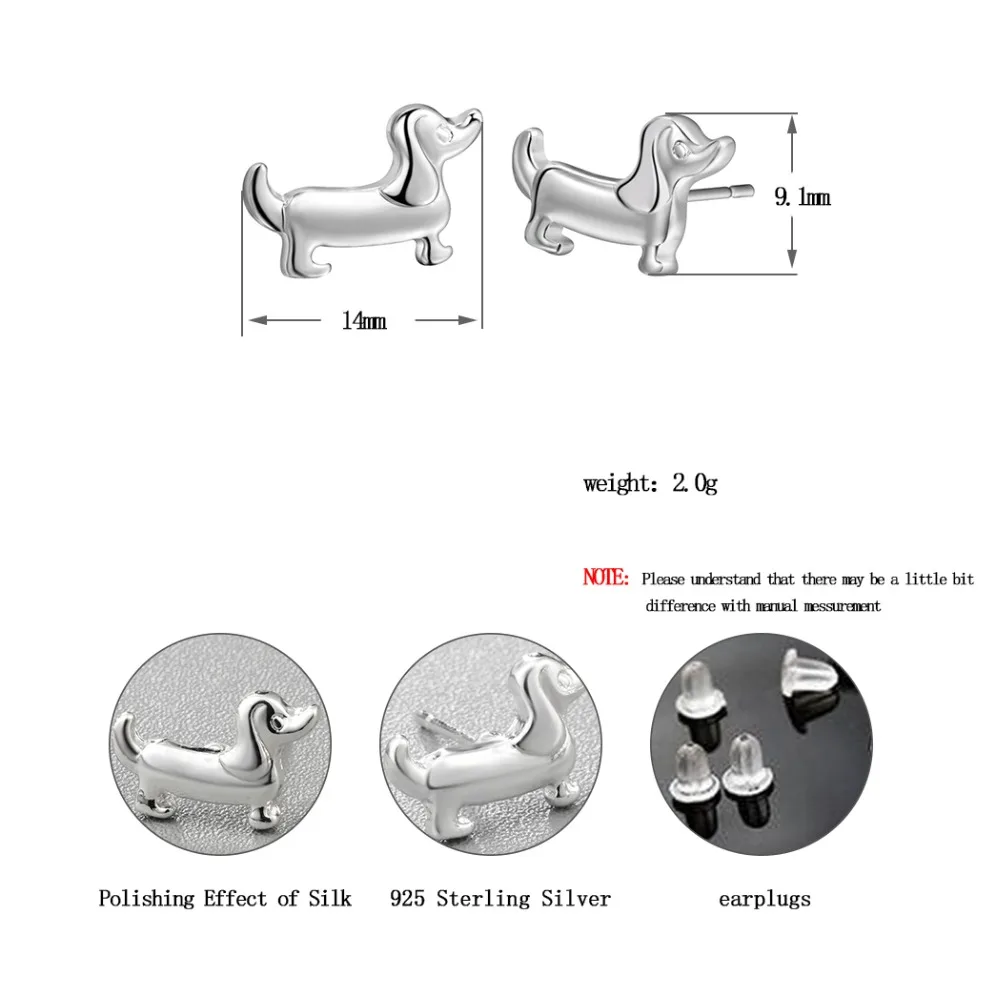 Chereda Classic Dog Stud Earrings Cartoon Hippie Tiny Dachshund Earring Silver Color Cute Animal Fashion Women Jewelry Gift
Chereda Classic Dog Stud Earrings Cartoon Hippie Tiny Dachshund Earring Silver Color Cute Animal Fashion Women Jewelry Gift