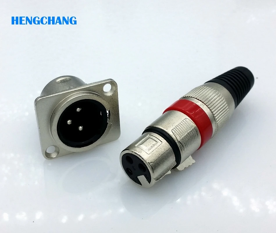 Red 3Pin XLR FeMale connector Microphone connector Adapter with socket 3pins XLR connector for microphone
Red 3Pin XLR FeMale connector Microphone connector Adapter with socket 3pins XLR connector for microphone