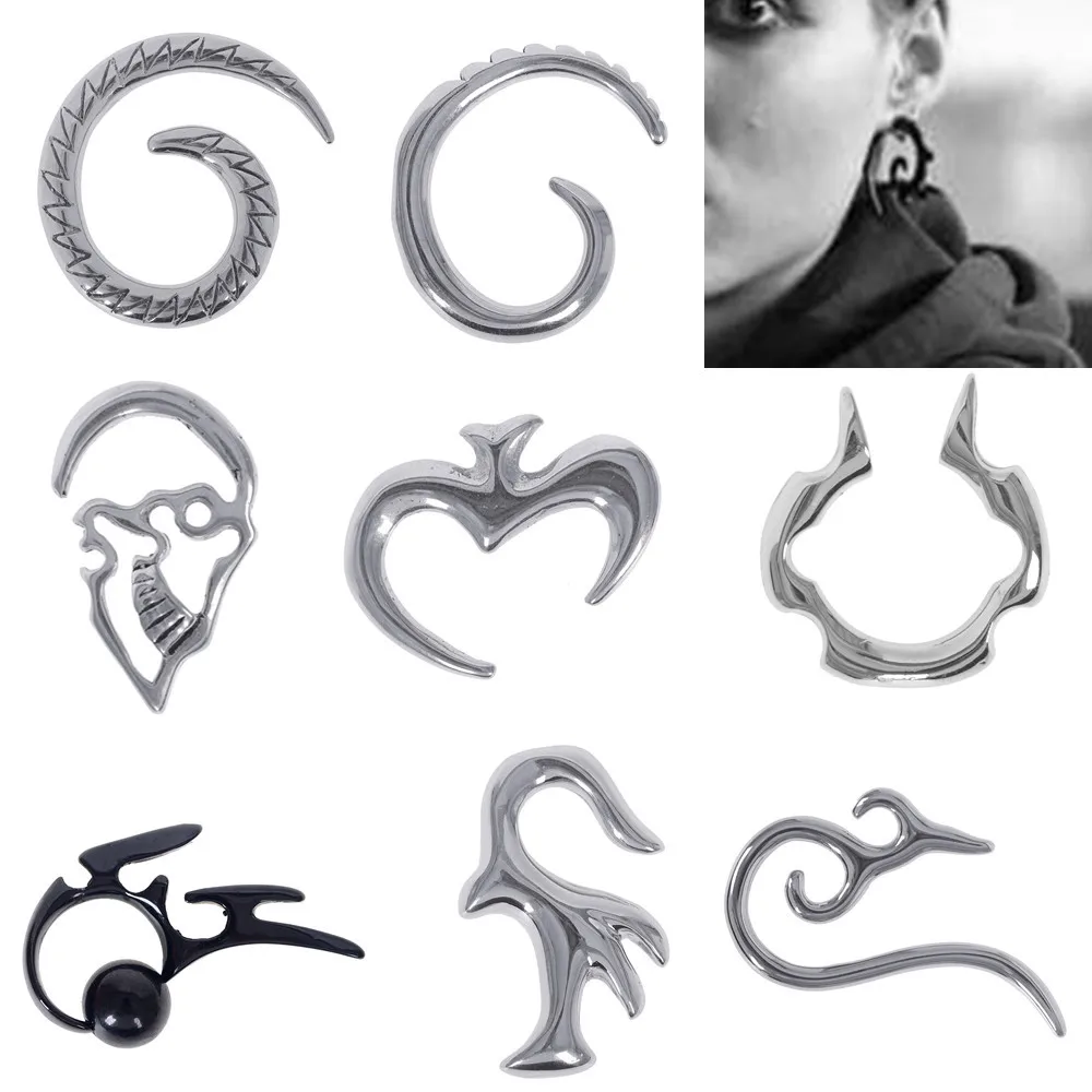 1 Pc Hot Punk Steel Spiral Thread Gauge Ear Plugs Fake Stretcher Cheater Flesh Expansion Puncture Earrings Piercing Jewelry
1 Pc Hot Punk Steel Spiral Thread Gauge Ear Plugs Fake Stretcher Cheater Flesh Expansion Puncture Earrings Piercing Jewelry
