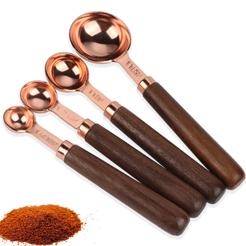 4Pcs/Set Golden Stainless Steel Measuring Spoon Scoop For Baking Graduated Metal Handle Kitchen Measuring Spoons for Tea Coffee
4Pcs/Set Golden Stainless Steel Measuring Spoon Scoop For Baking Graduated Metal Handle Kitchen Measuring Spoons for Tea Coffee