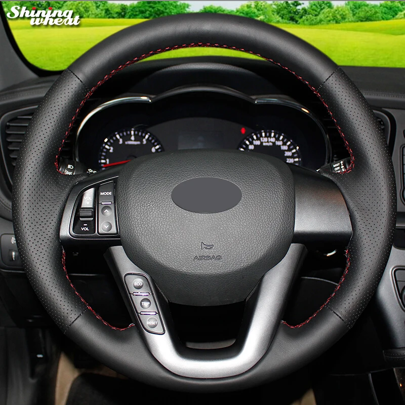 BANNIS Hand-stitched Black Leather Car Steering Wheel Cover for Kia K5 2011 2012 2013 Kia Optima
BANNIS Hand-stitched Black Leather Car Steering Wheel Cover for Kia K5 2011 2012 2013 Kia Optima