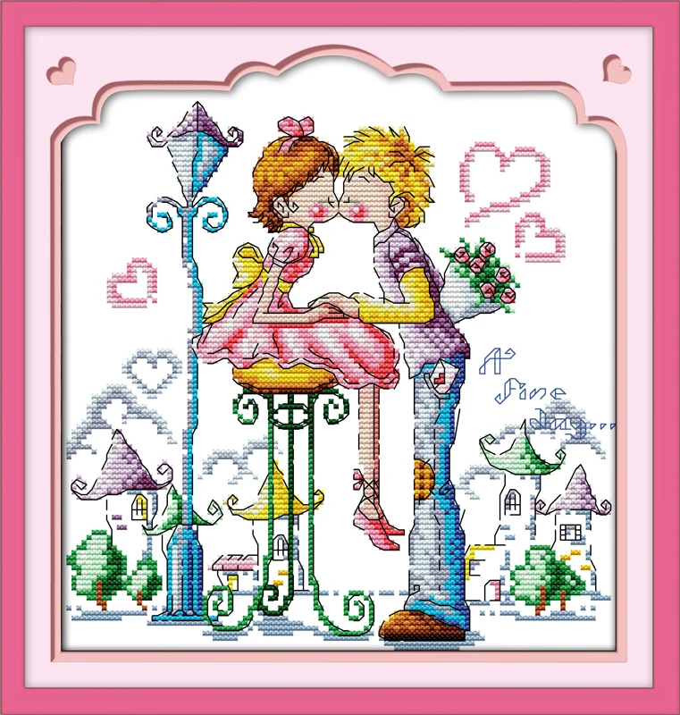 Kiss on the high chair cross stitch kit cartoon 14ct 11ct count print canvas stitching embroidery DIY handmade needlework plus
Kiss on the high chair cross stitch kit cartoon 14ct 11ct count print canvas stitching embroidery DIY handmade needlework plus