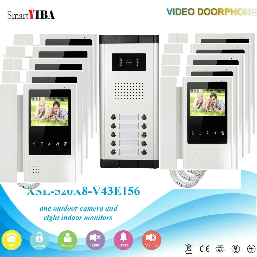 SmartYIBA Smart Home Intercoms for the Apartment 10 Door Phone Video Doorbell Wired Door Intercom Touch Screen Video Intercom
SmartYIBA Smart Home Intercoms for the Apartment 10 Door Phone Video Doorbell Wired Door Intercom Touch Screen Video Intercom