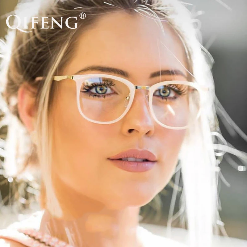 Optical Eyeglasses Frame Women Computer Prescription Eye Glasses Spectacle Frame Female For Women's Clear Lens QF114
Optical Eyeglasses Frame Women Computer Prescription Eye Glasses Spectacle Frame Female For Women's Clear Lens QF114