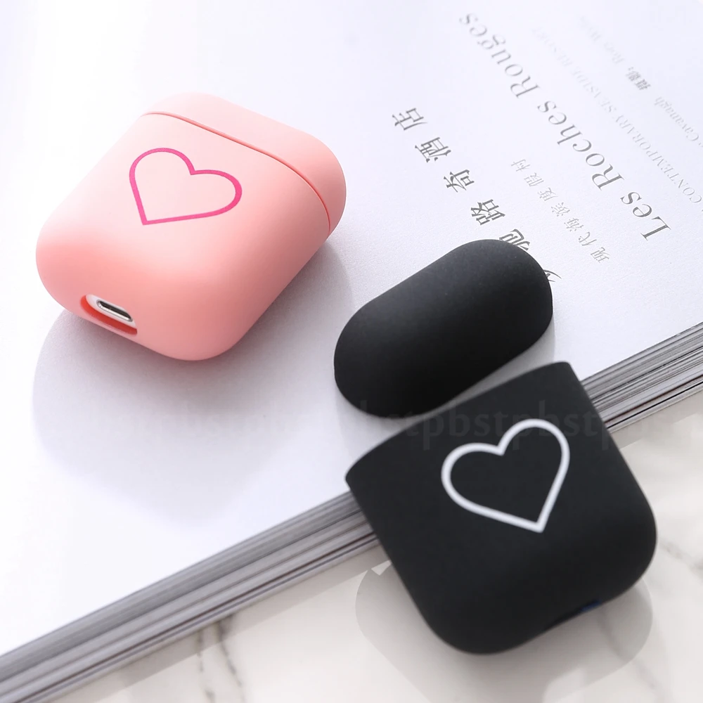 Чехол для беспроводных наушников Airpods 2 1 с любовным сердцем защитный чехол Bluetooth