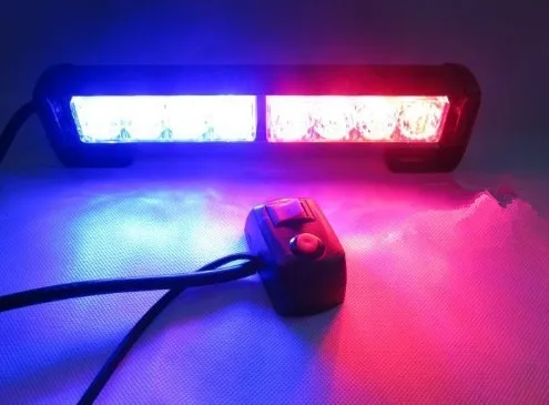 Полицейский светодиодный мигающий противотуманный фонарь 12 В красный/синий |