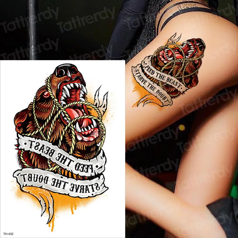 Waterproof Temporary Tattoo Sticker Animal Wolf Lion Head Tatto Flash Tatoo Hand Arm Neck Fake Tattoos halloween body stickers
Waterproof Temporary Tattoo Sticker Animal Wolf Lion Head Tatto Flash Tatoo Hand Arm Neck Fake Tattoos halloween body stickers