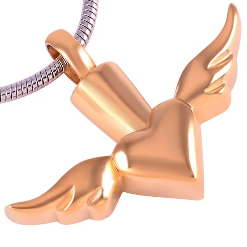 IJD8179 Angel Wing Heart Stainless Steel Cremation Souvenir Necklace for Ashes Urn Memorial Keepsake Pendant Jewelry
IJD8179 Angel Wing Heart Stainless Steel Cremation Souvenir Necklace for Ashes Urn Memorial Keepsake Pendant Jewelry