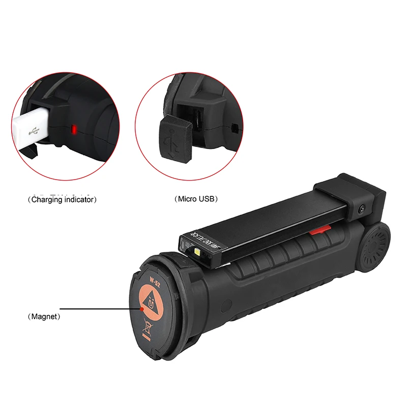 Portable Lighting COB led flashlight usb flash light built-in battery waterproof pesca linterna Magnetic camping Outdoor torch | Лампы и