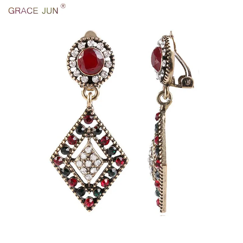 New Arrival Colorful Rhinestone Resin Geometric Round Square Clip on Earrings for Women Luxury Vintage Without Pierced Earrings
New Arrival Colorful Rhinestone Resin Geometric Round Square Clip on Earrings for Women Luxury Vintage Without Pierced Earrings