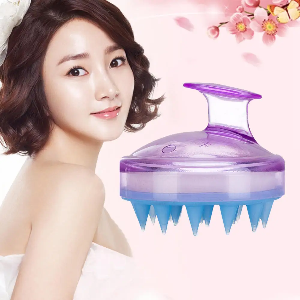 Hair Scalp Massager Shampoo Brush Scalp Massage Brush for Scalp Care Hair Cleaning Shower Soft Silicone Comb for Women