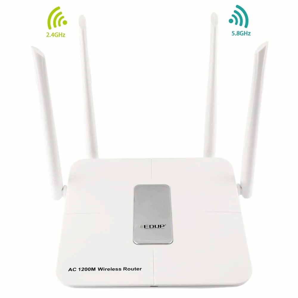 EDUP K2 EP-RT2655 AC 1200Mbps Wireless Dual Band 2.4GHz 5.0GHz Router WiFi Repeater with 4x5dBi WiFi Antennas US Plug
EDUP K2 EP-RT2655 AC 1200Mbps Wireless Dual Band 2.4GHz 5.0GHz Router WiFi Repeater with 4x5dBi WiFi Antennas US Plug