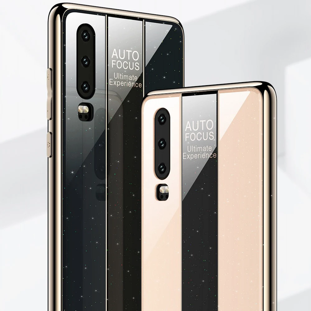 Чехол для Huawei P30 P20 Pro роскошный защитный чехол из ТПУ с краями и твердым