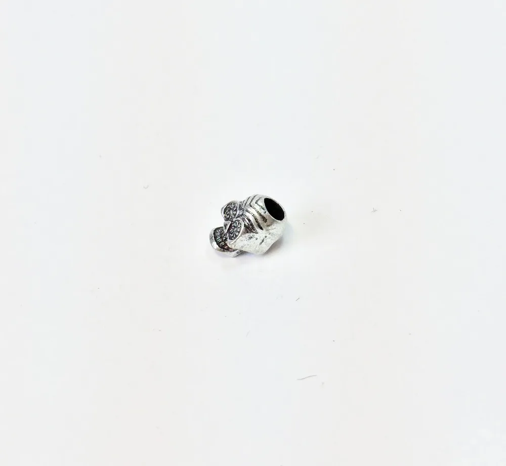 

Eruifa 20pcs 10mm Zinc alloy Burnished Skull Punk Charms Pendant Jewelry Necklace handmade DIY 2 colors
