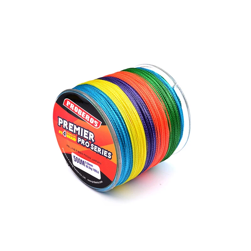 

Multicolored Braided Fishing Line PE Fiber Fish Line Ultra High Molecular Weight Super Powerful Lines 4 Strands 6LB-100LB Spool